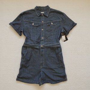 LEE Denim Romper Size XL Blue Short Union Alls Vintage Modern